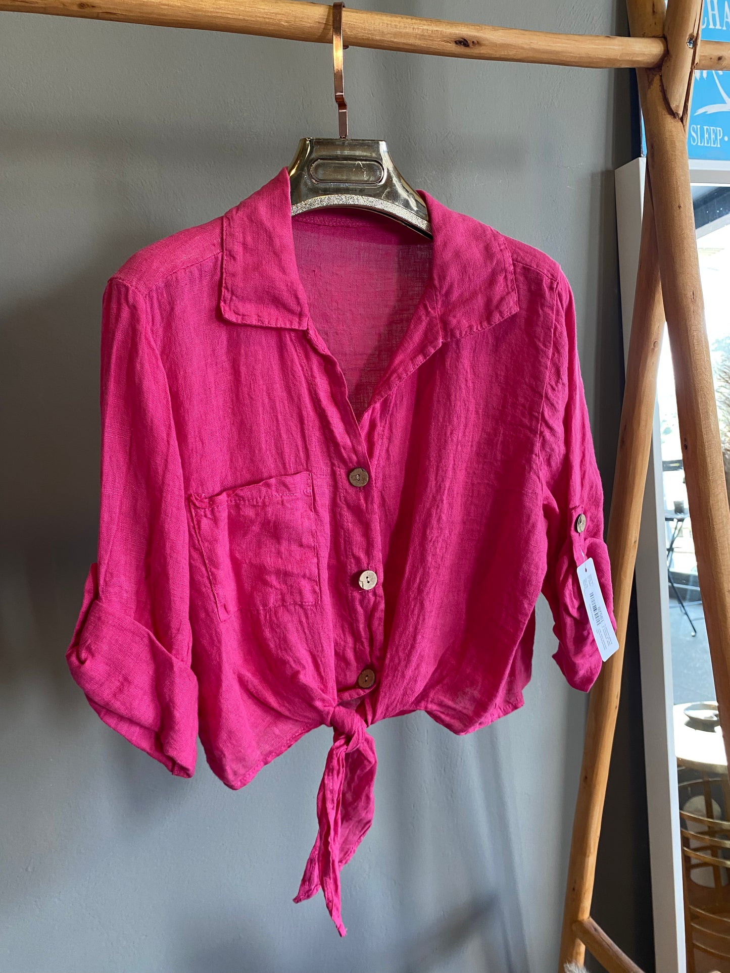 Camisa curta Rosa