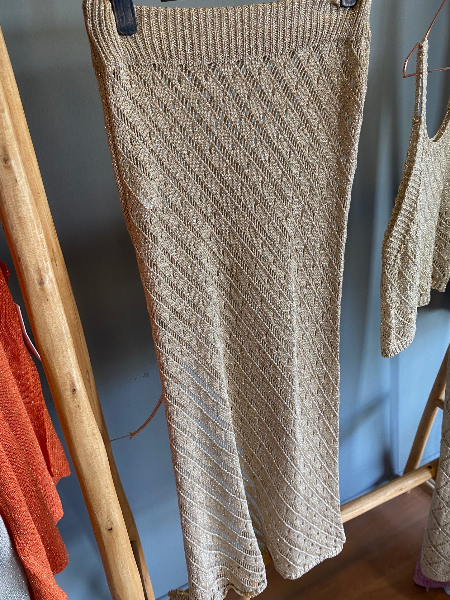 Conjunto Croché Dourado