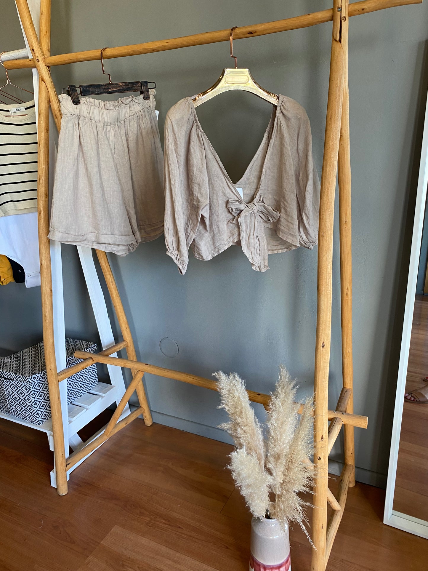 Conjunto Linho Bege