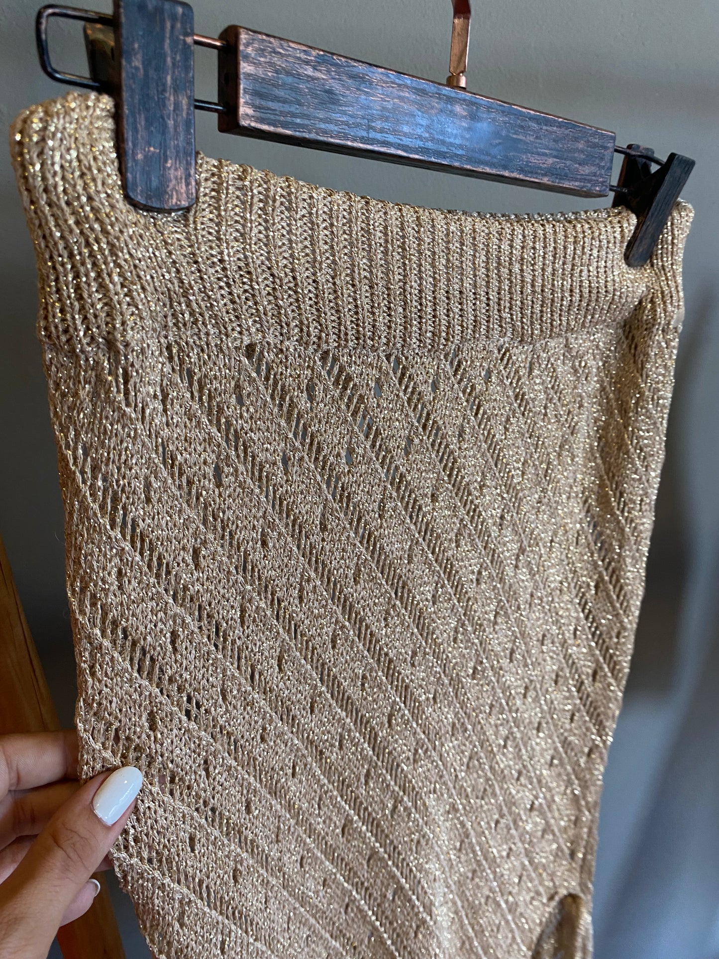 Conjunto Croché Dourado