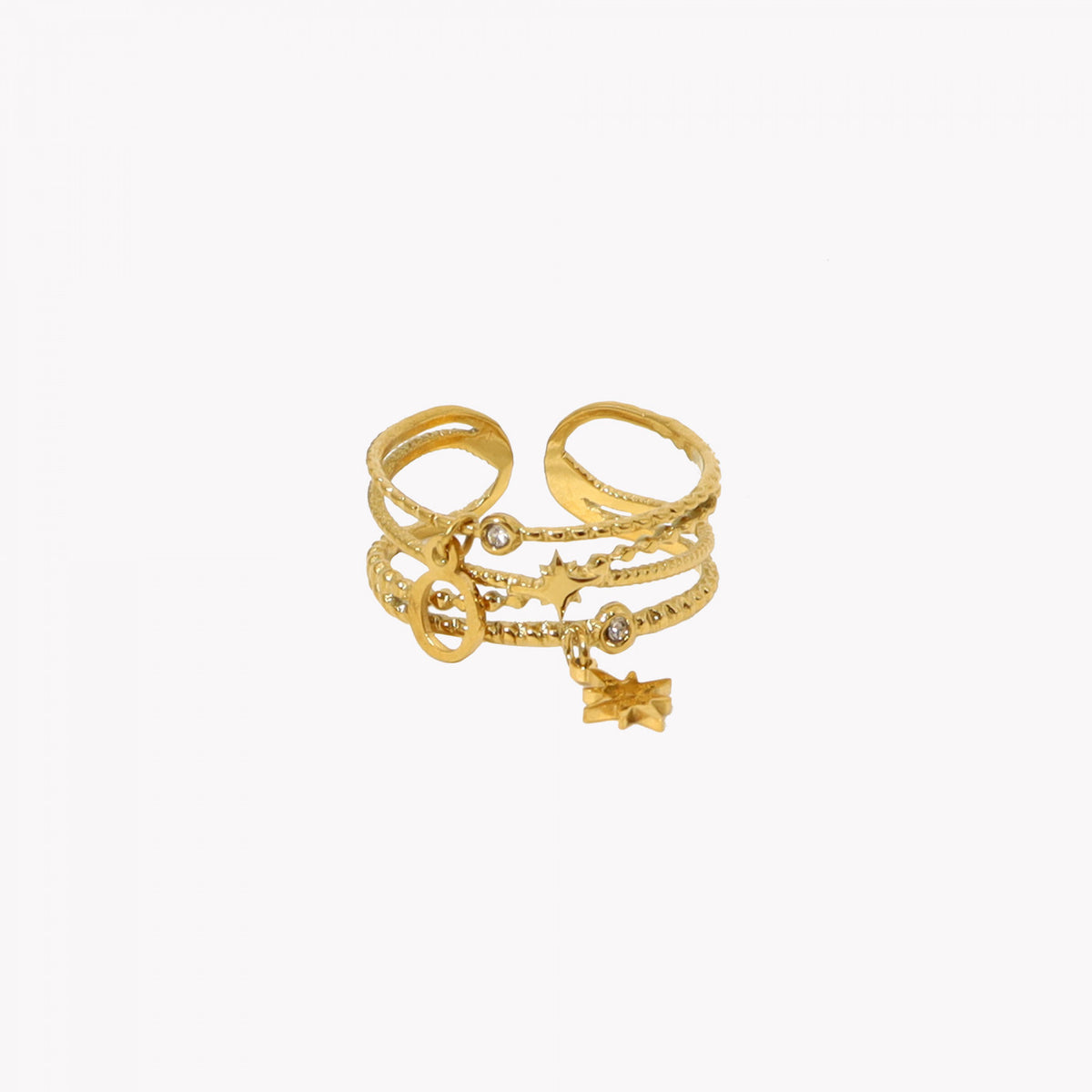 Anel estrelas pendentes SG
