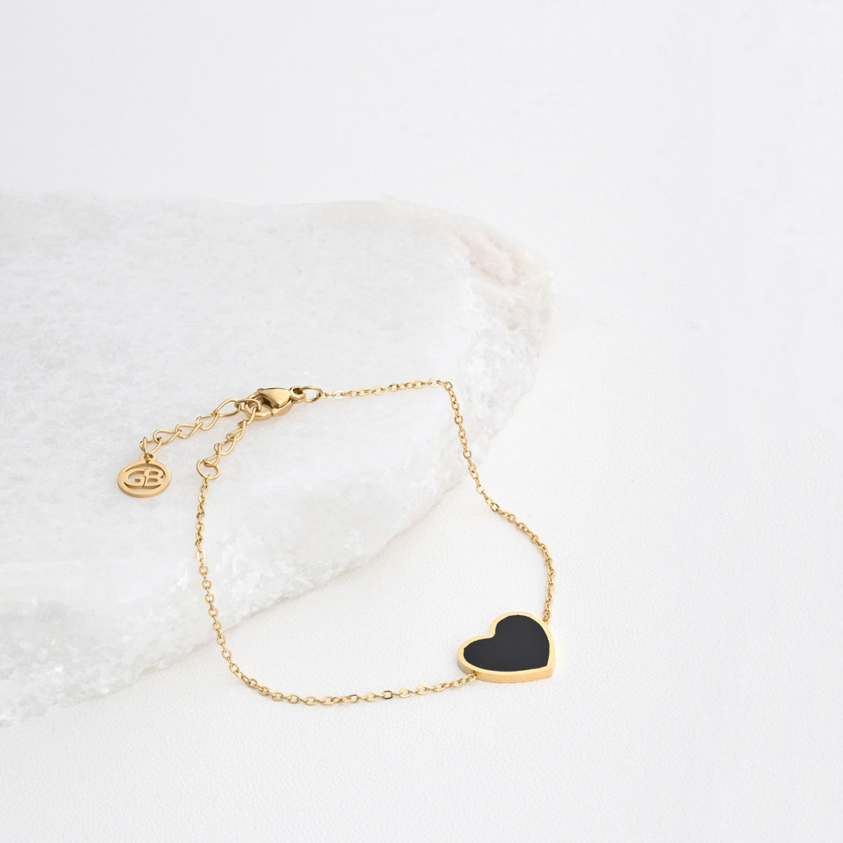 Pulseira coração  preto